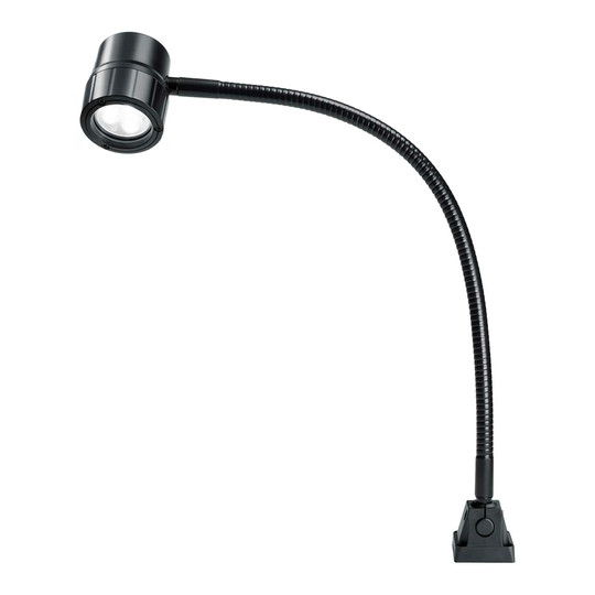 Black LED machine spot light with gooseneck arm