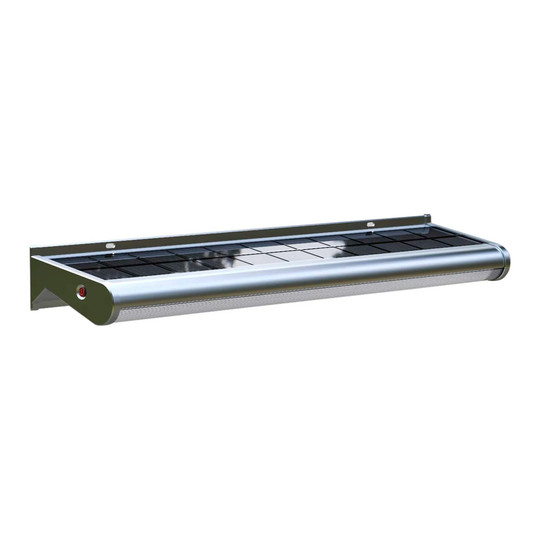 Gray solar-powered commercial LED wall wash light for outdoor billboard signs and wall areas