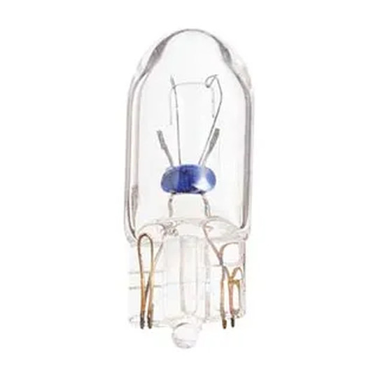 Clear E161 2.66W miniature bulb with mini wedge base