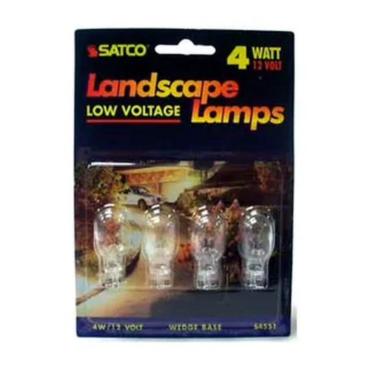 Clear 4W 4T5 miniature bulb with mini wedge base