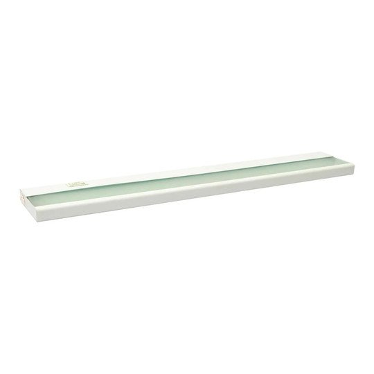 White LED undercabinet light with frosted glass lens