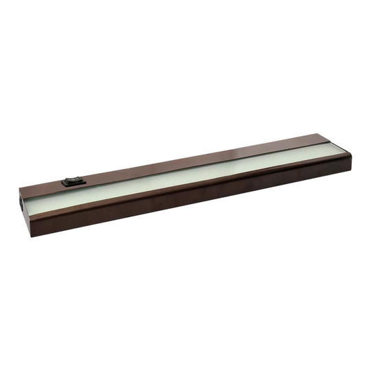 Bronze 27-inch LED undercabinet light with frosted glass lens