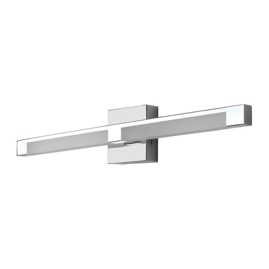Brushed nickel 27-inch LED bar vanity light with white acrylic shade
