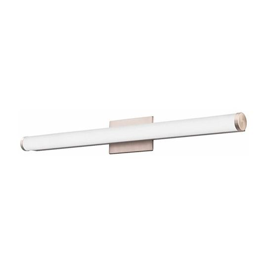 Brown contemporary cylinder LED vanity light with 3000K, 1300-lumen illumination