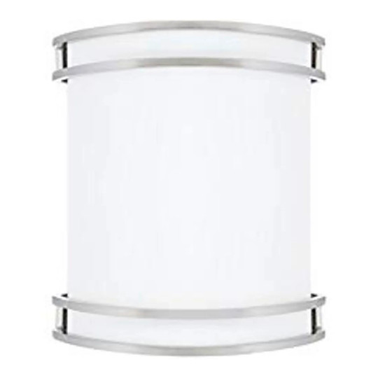 Brushed nickel 15W adjustable-CCT LED half-cylinder wall sconce