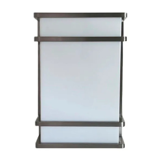 Square brushed nickel LED wall sconce with milky white diffuser