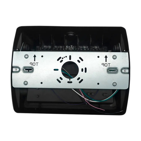 Black tunable LED wall pack with photocell