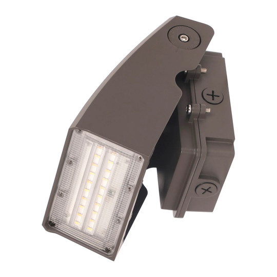 Black LED slim-profile adjustable wall pack light