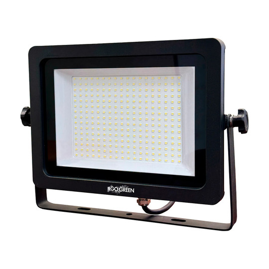 Black 10,000-lumen COB LED work light with adjustable base