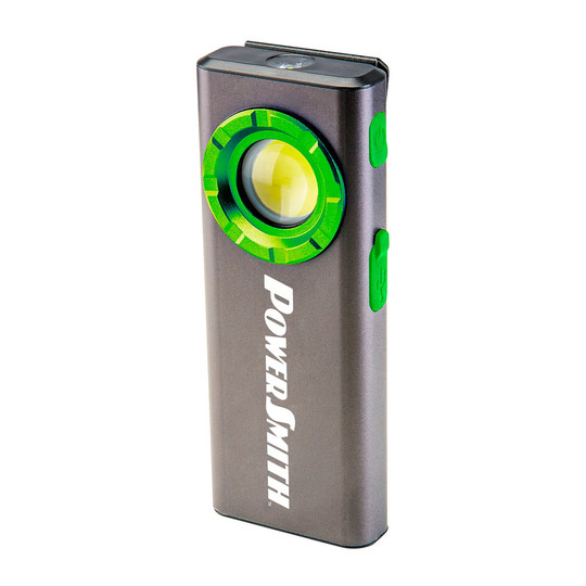 Black and green slim rechargeable flood and spot work light