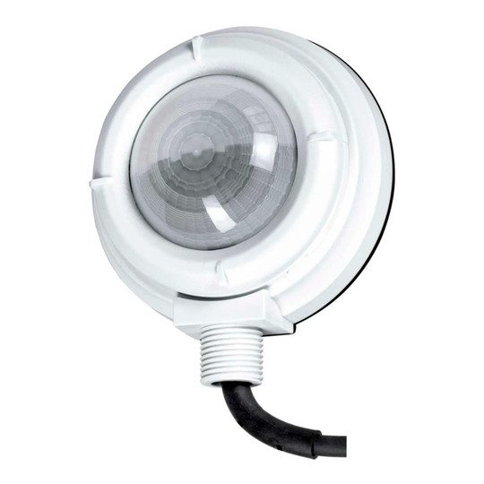 White end-fixture-mount occupancy sensor module