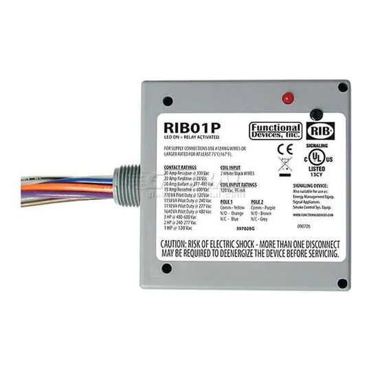 Enclosed 20A DPDT 120 VAC power relay