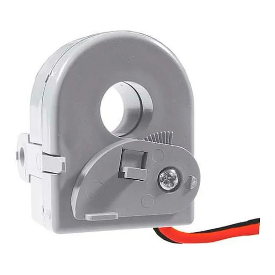 Enclosed solid-core AC current sensor with wire leads