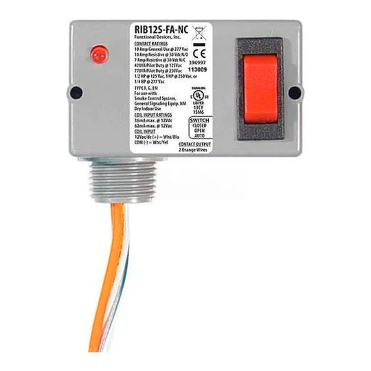 Enclosed polarized SPST relay with override switch