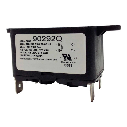 Enclosed SPNO quick-connect fan relay with 24 VAC coil