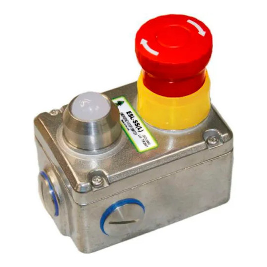 Stainless steel LED emergency stop switch with 2NC and 2NO contacts