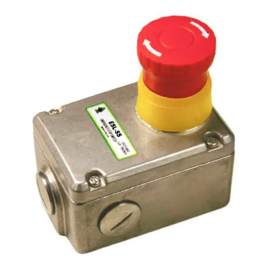 Stainless steel emergency stop safety switch with 2NO contacts