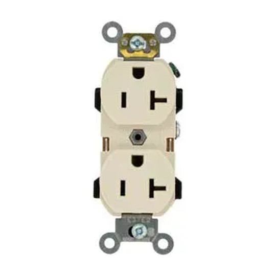 Light almond 20A 125V NEMA 5-20R duplex receptacle