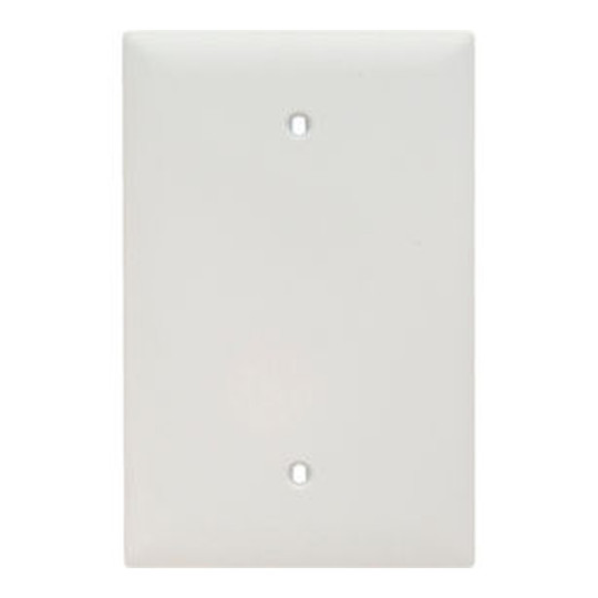 White single-gang jumbo blank wall plate