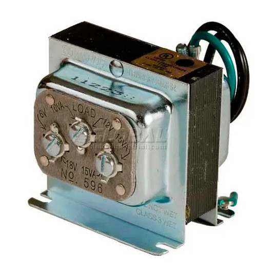 Class 2 signaling transformer with 120V AC primary and 6V AC secondary output