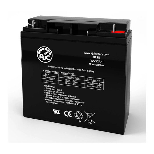 12V 22Ah AGM generator replacement battery