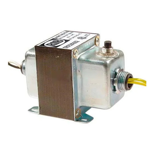 75 VA 120V to 24V dual-hub foot-mount transformer with circuit breaker