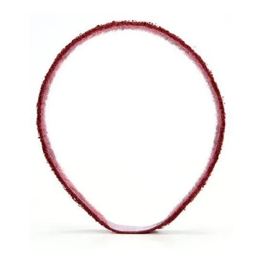 Maroon medium-grit aluminum oxide surface conditioning belt, 3/4 in. x 18 in.