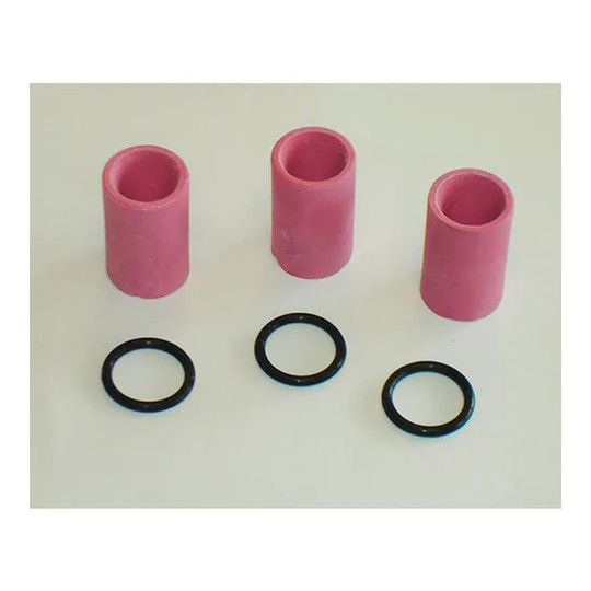 Ceramic nozzle kit with three nozzles and three O-rings