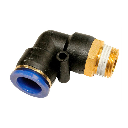 Silver right-angle quick coupling for blasting cabinets