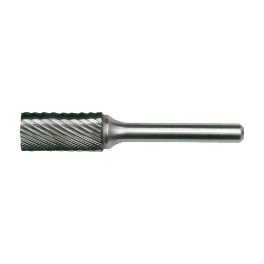 Silver standard-cut cylindrical bur with end cut