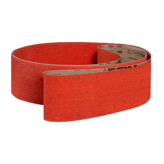 Red 2 in. x 48 in. 40-grit ceramic abrasive belt