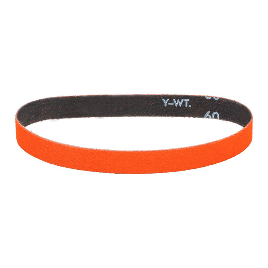 Ceramic cloth sanding belt, 1/2 inch by 12 inch, 60 grit