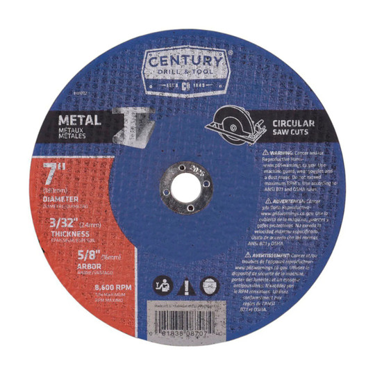 7-inch fiberglass-reinforced Type 1A abrasive saw blade