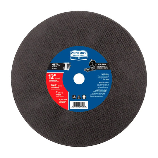 12-inch fiberglass abrasive saw blade with 1-inch center opening