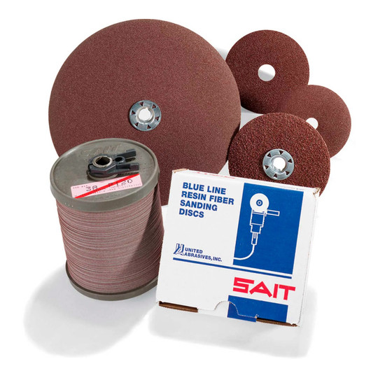 4-1/2-inch 60-grit aluminum oxide fiber sanding disc with 7/8-inch center hole