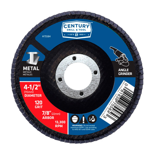 4-1/2 in. x 5/8 in. 120-grit zirconia flap disc