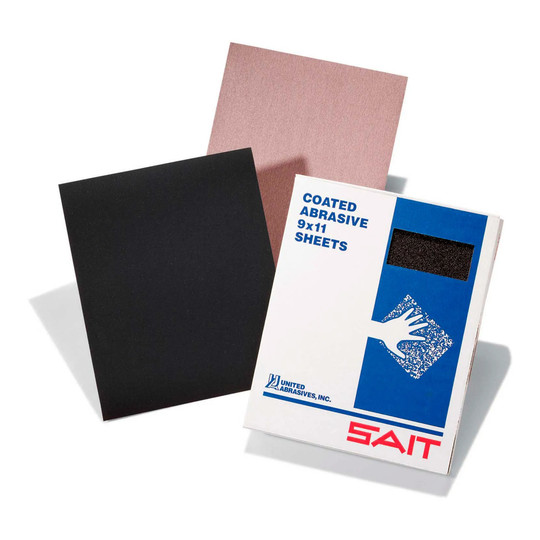 9 by 11 inch 80-grit waterproof silicon carbide sanding sheets