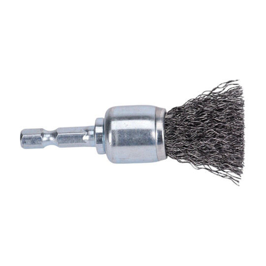 3/4 in. steel wire drill end brush with 1/4 in. quick-change shank