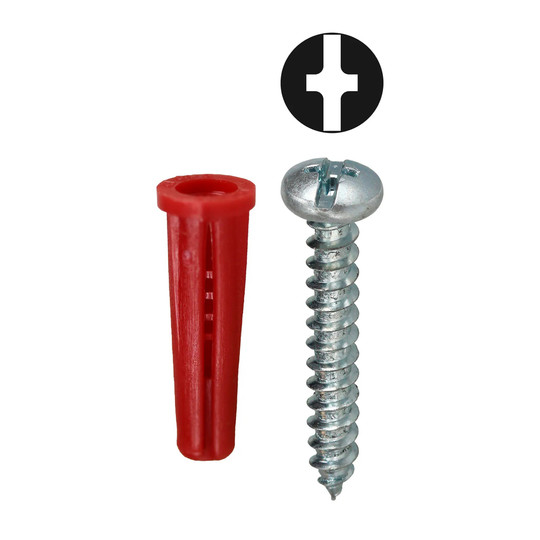 Conical anchor kit with #8 combo pan head screws