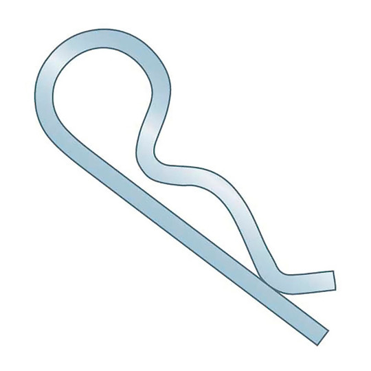 Clear zinc bridge pin for hitch pin retention