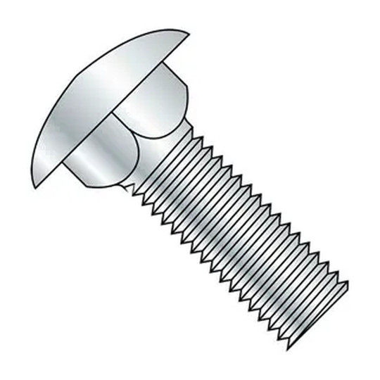 304 stainless steel 3/8-16 x 6-inch carriage bolts, pack of 25