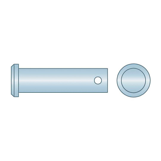 3/4 in. x 6 in. low-carbon steel clevis pin with clear zinc finish