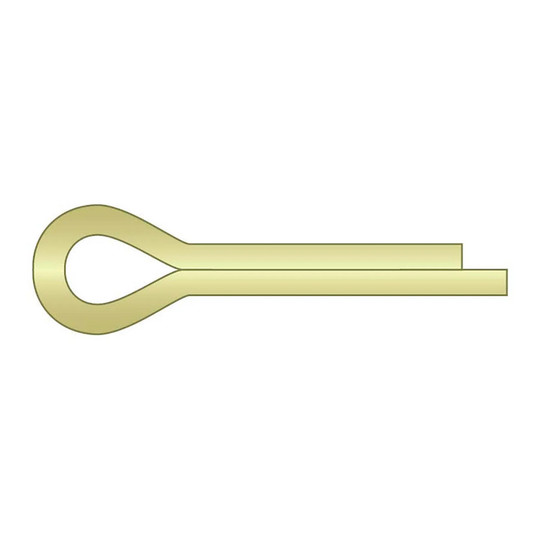 Carbon steel yellow zinc cotter pin with extended prongs