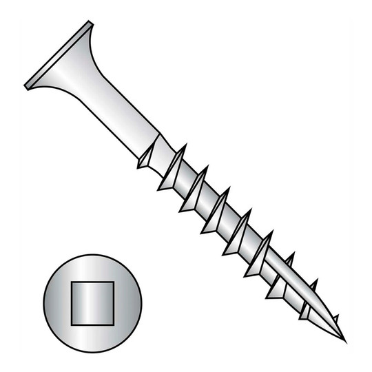 #8 x 1-1/4 in. 18-8 stainless steel bugle head square drive deck screws