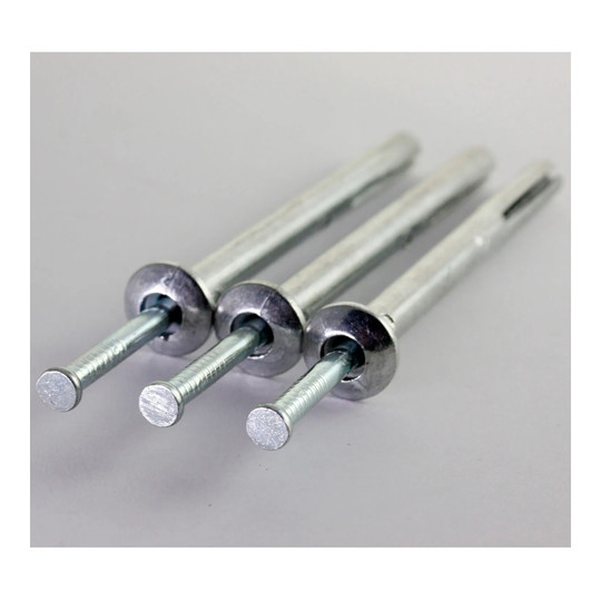 Steel mushroom-head hammer drive anchors, 1/4 inch by 2 inch, pack of 100