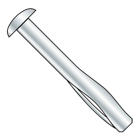 Zinc round head split drive anchor, 1/4 in. x 1-1/4 in.
