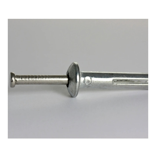 Stainless steel mushroom head hammer drive anchors, 1/4 inch by 2 inch, pack of 100