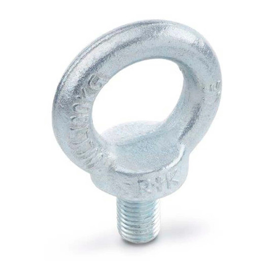 DIN 580 M10 steel shoulder lifting eye bolt with silver zinc-plated finish