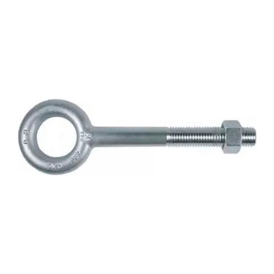 Hot-dip galvanized shoulder nut eyebolt with 1/2-13 threads and 1-inch eye inside diameter