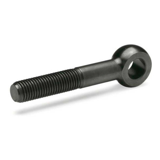 Blackened steel DIN 444 precision swing bolt with M10 thread
